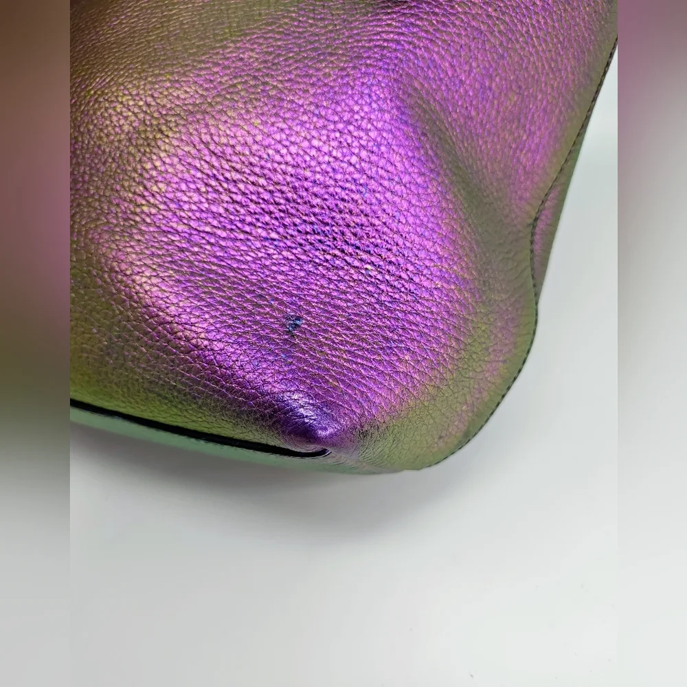 RARE! Bespoke Coach Hologram Oil Slick Taylor Tote & Wallet Set w/ Rexy Charm - Picture 17 of 17